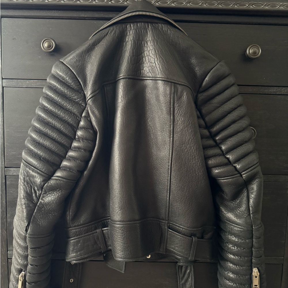 THE ARRIVAL “ Rainer” Black Leather Biker Jacket - Picture 4 of 11